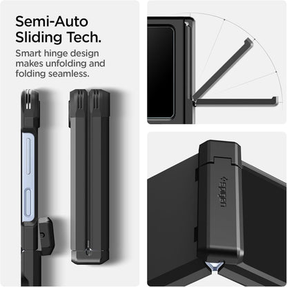 Puzdro MagSafe pre Samsung Galaxy Z Flip7 FE F761 / Z Flip6 F741, Spigen, Tough Armor Pro, Čierne ACS09807