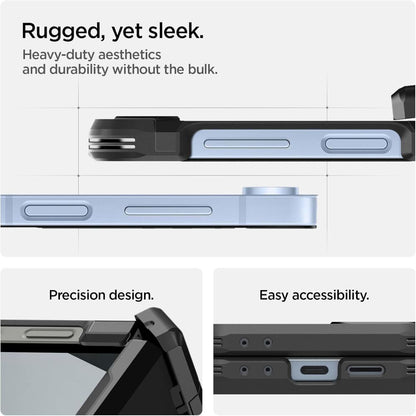 Puzdro MagSafe pre Samsung Galaxy Z Flip7 FE F761 / Z Flip6 F741, Spigen, Tough Armor Pro, Čierne ACS09807