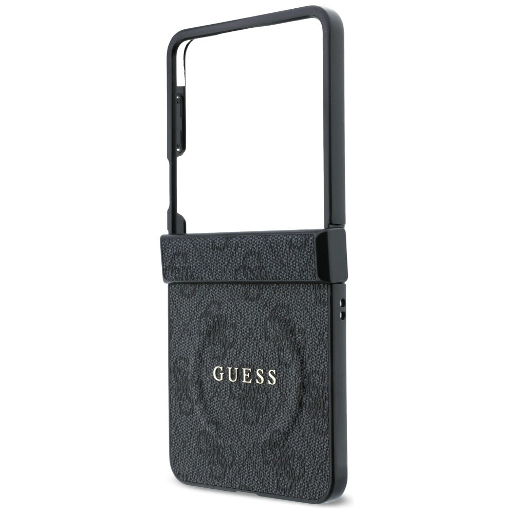 MagSafe puzdro pre Samsung Galaxy Z Flip8 F776, Guess, 4G Leather Classic, Čierna
