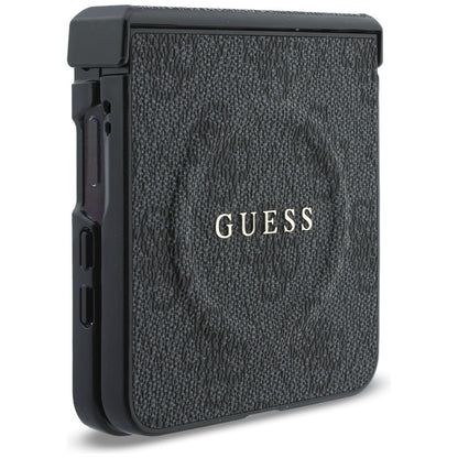 MagSafe puzdro pre Samsung Galaxy Z Flip8 F776, Guess, 4G Leather Classic, Čierna