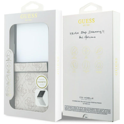 MagSafe puzdro pre Samsung Galaxy Z Flip8 F776, Guess, 4G Leather Classic, Ružové