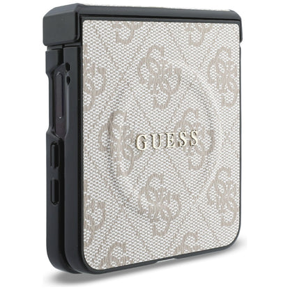 MagSafe puzdro pre Samsung Galaxy Z Flip8 F776, Guess, 4G Leather Classic, Ružové