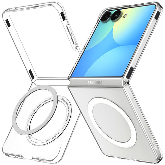 MagSafe puzdro pre Samsung Galaxy Z Flip8 F776, Spigen, Air Skin, Priehľadné biele ACS11521