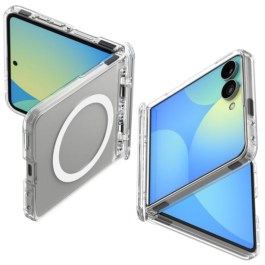 MagSafe puzdro pre Samsung Galaxy Z Flip8 F776, Spigen, Ultra Hybrid Pro, Priehľadná biela ACS11524
