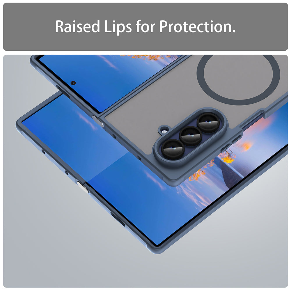 MagSafe puzdro pre Samsung Galaxy Z Fold7 F966, Techsuit, HaloFrost II, Tmavomodrá