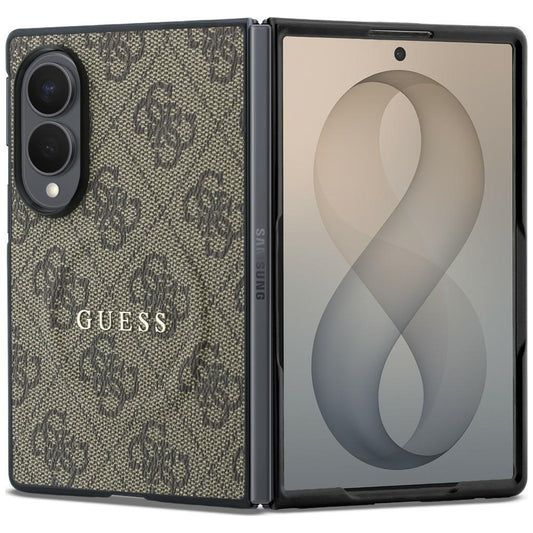 MagSafe puzdro pre Samsung Galaxy Z Fold8 F971, Guess, 4G Leather Classic, Hnedé