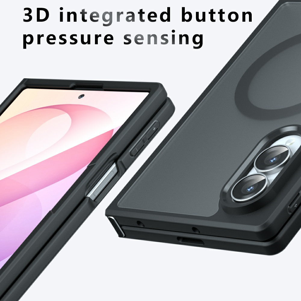 MagSafe puzdro pre Samsung Galaxy Z Fold8 F971, Techsuit, PureFrost, Čierna saténová