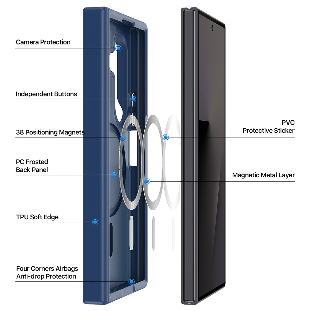 MagSafe Case for Samsung Galaxy Z Fold8 Ultra F976 / Z Fold7 F966, DUX DUCIS, Yind, Black