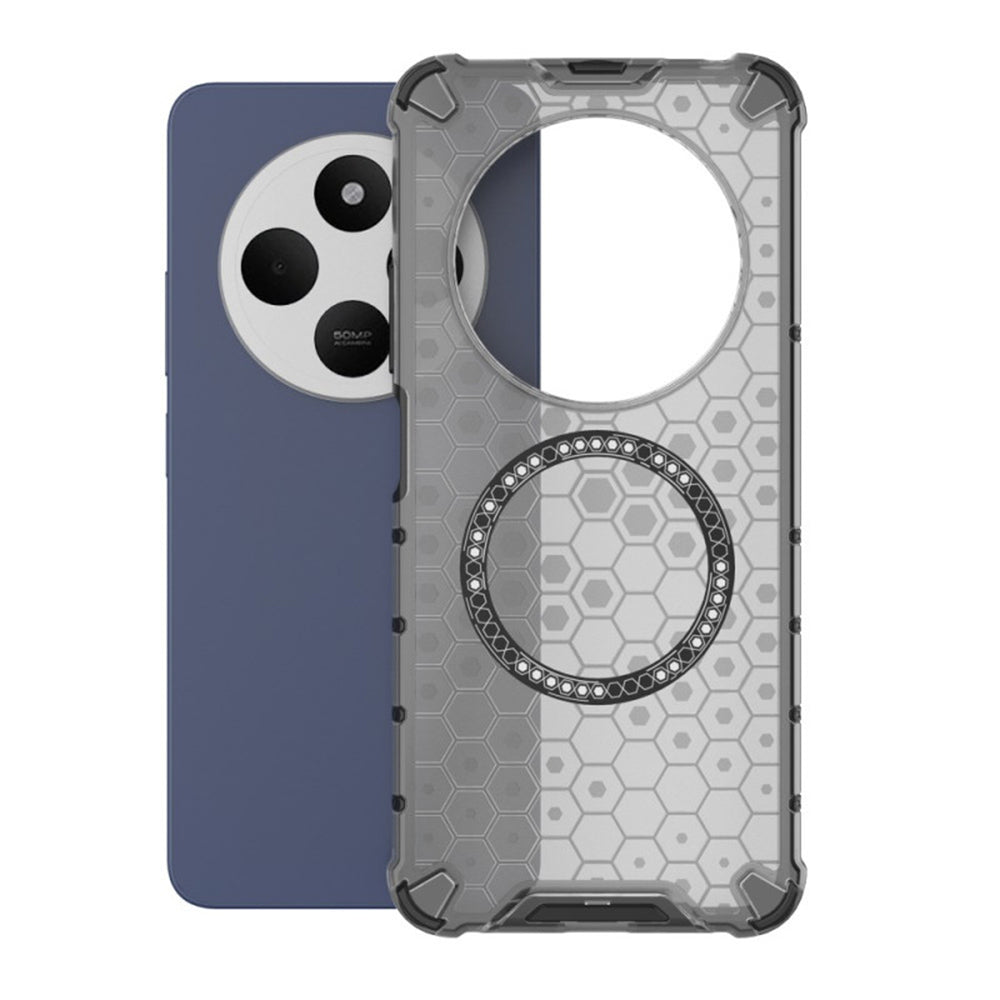 MagSafe puzdro pre Xiaomi Poco C75 / Redmi 14C, Techsuit, HoneyComb Shield, čierne