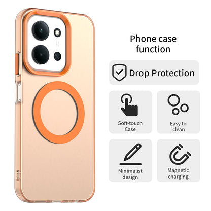MagSafe puzdro pre Xiaomi Poco C85 4G / Redmi 15C 5G / 15C 4G, Techsuit, CandyCase, Oranžové