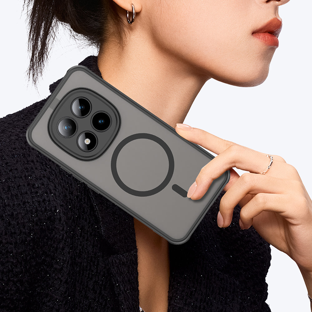 Puzdro MagSafe pre Xiaomi Poco M8 Pro / Redmi Note 15 Pro+ 5G, Techsuit, HaloFrost II, Čierne