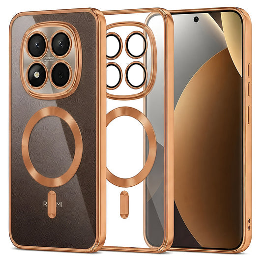 MagSafe puzdro pre Xiaomi Poco M8 Pro / Redmi Note 15 Pro+ 5G, Techsuit, Luxury Crystal, Oranžové