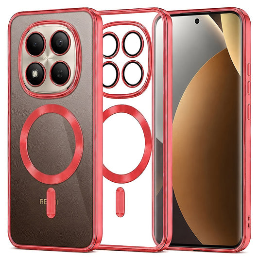 MagSafe puzdro pre Xiaomi Poco M8 Pro / Redmi Note 15 Pro+ 5G, Techsuit, Luxury Crystal, Červené