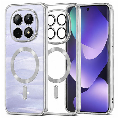 MagSafe puzdro pre Xiaomi Poco M8 / Redmi Note 15 5G / Note 15 4G, Techsuit, Luxury Crystal, Strieborné