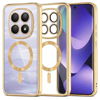 MagSafe puzdro pre Xiaomi Poco M8 / Redmi Note 15 5G / Note 15 4G, Techsuit, Luxury Crystal, Zlaté