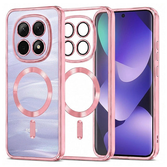 MagSafe puzdro pre Xiaomi Poco M8 / Redmi Note 15 5G / Note 15 4G, Techsuit, Luxury Crystal, Ružové