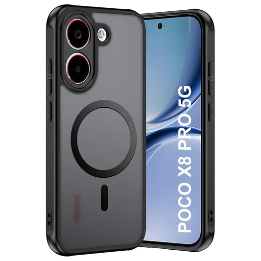 MagSafe puzdro pre Xiaomi Poco X8 Pro, Techsuit, PureFrost, Čierna saténová