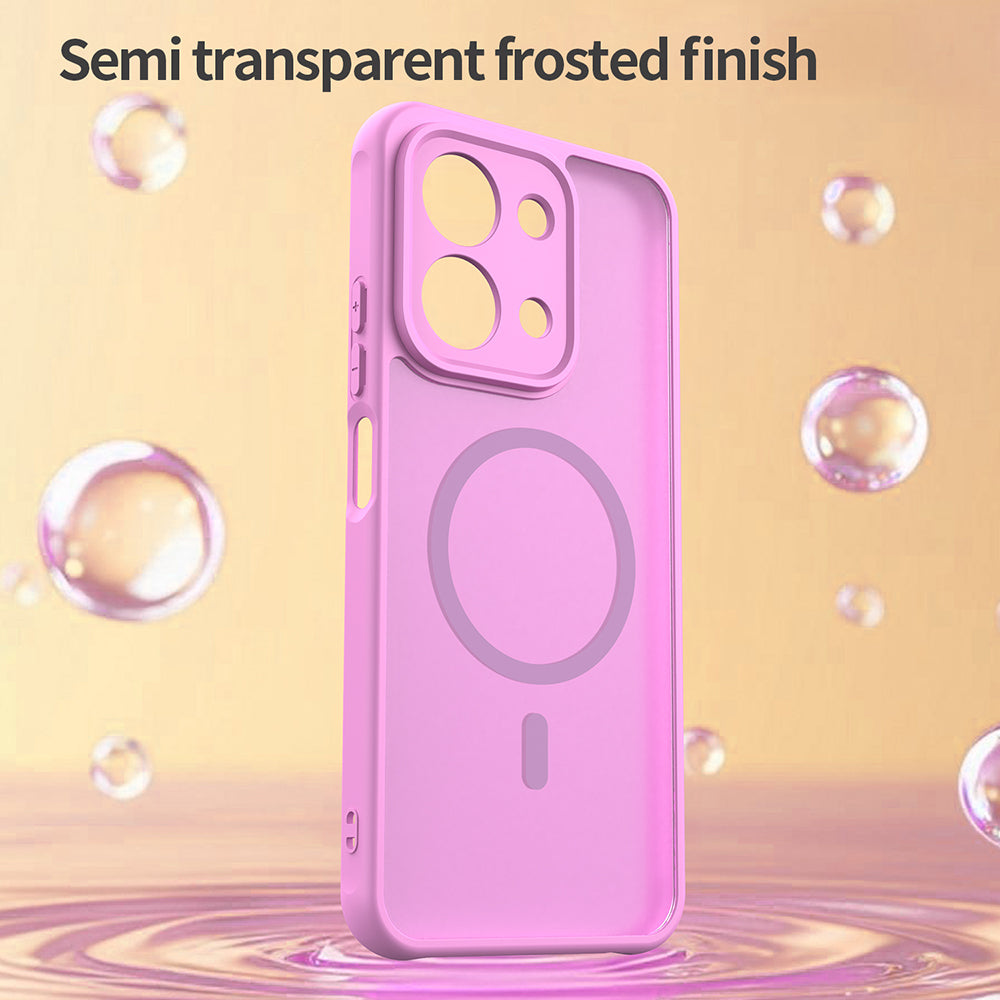 Puzdro MagSafe pre Xiaomi Redmi 15C 5G / 15C 4G, Techsuit, HaloFrost II, Ružová