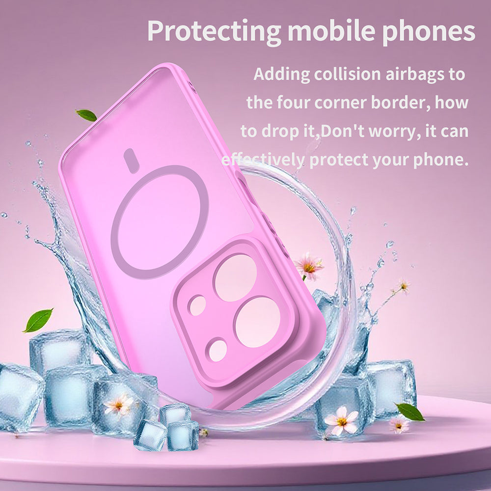 Puzdro MagSafe pre Xiaomi Redmi 15C 5G / 15C 4G, Techsuit, HaloFrost II, Ružová