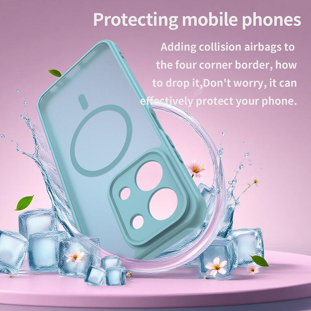 Puzdro MagSafe pre Xiaomi Redmi 15C 5G / 15C 4G, Techsuit, HaloFrost II, Svetlozelená