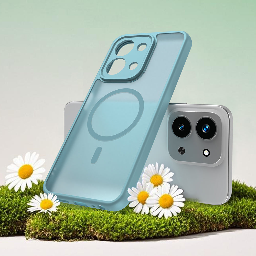 Puzdro MagSafe pre Xiaomi Redmi 15C 5G / 15C 4G, Techsuit, HaloFrost II, Svetlozelená