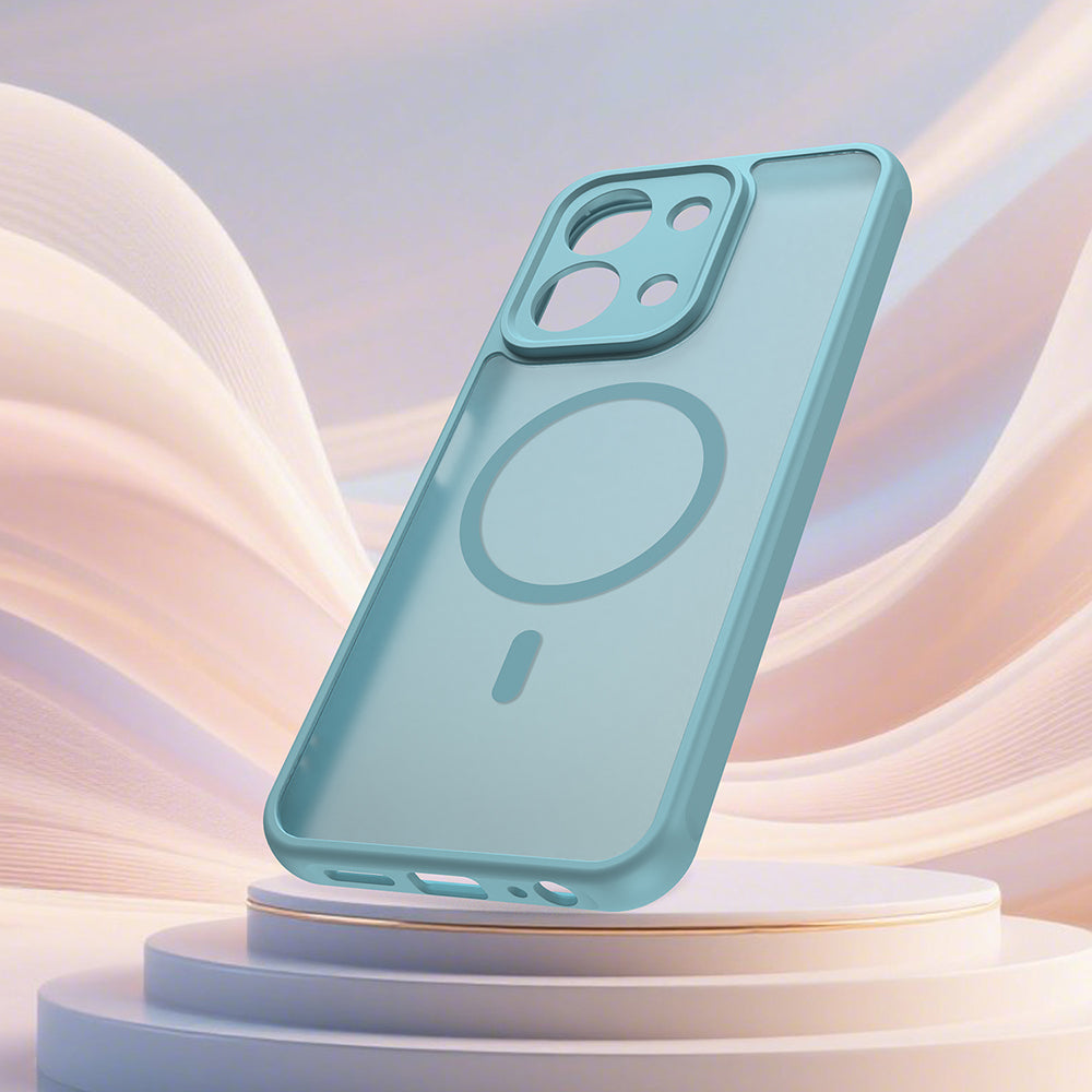 Puzdro MagSafe pre Xiaomi Redmi 15C 5G / 15C 4G, Techsuit, HaloFrost II, Svetlozelená