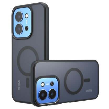 Puzdro MagSafe pre Xiaomi Redmi 15C 5G / 15C 4G, Techsuit, PureFrost, Saténová čierna