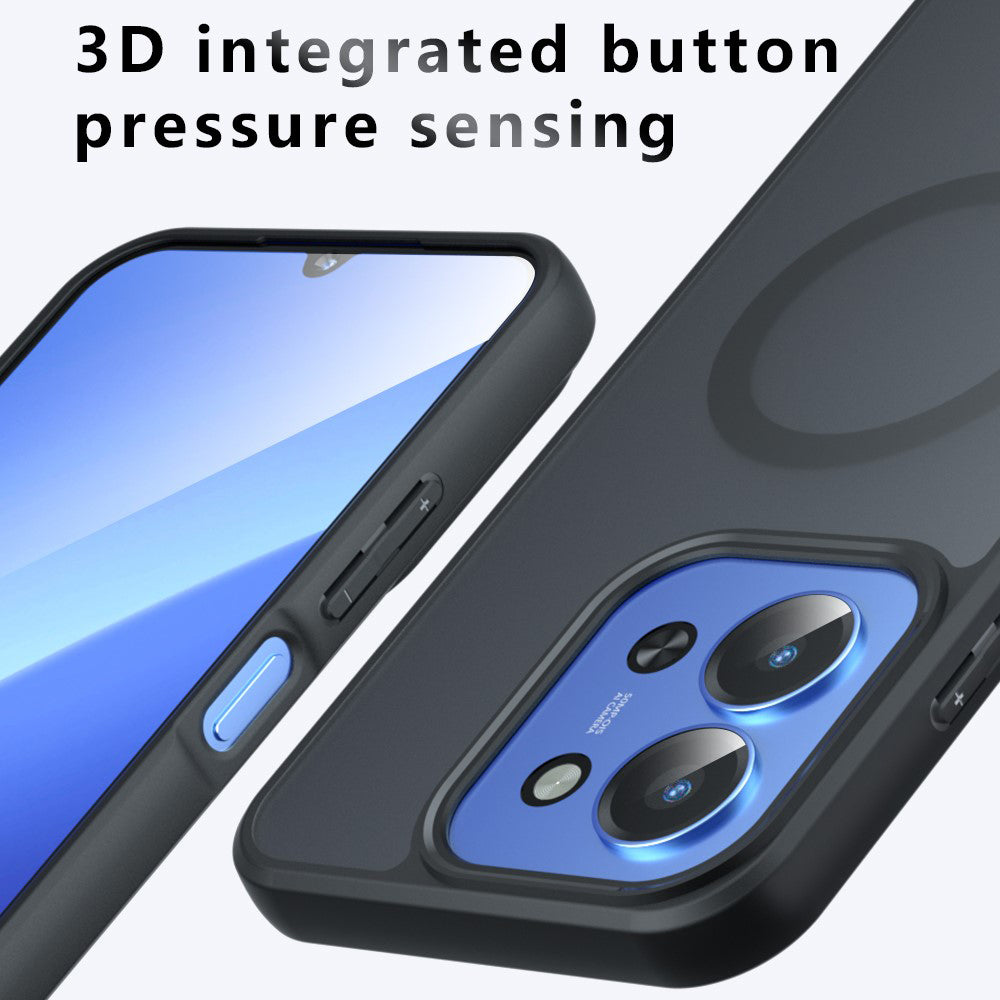 Puzdro MagSafe pre Xiaomi Redmi 15C 5G / 15C 4G, Techsuit, PureFrost, Saténová čierna