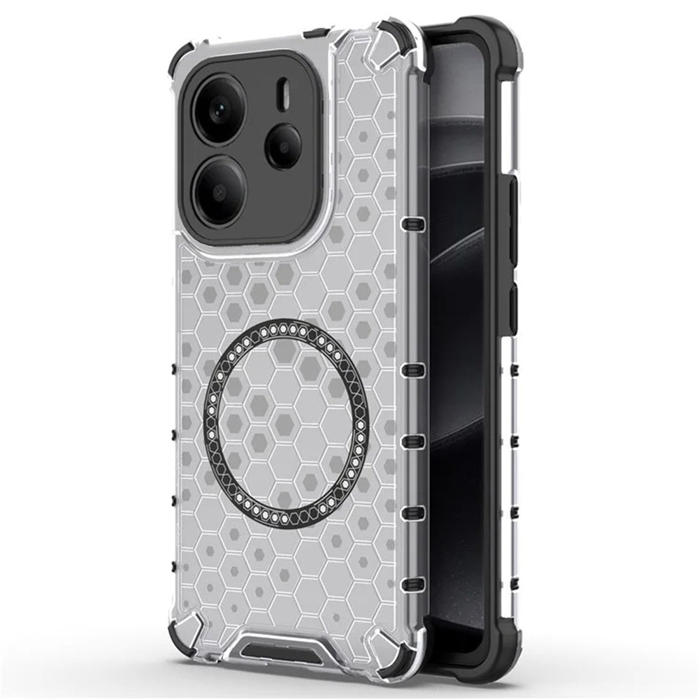 MagSafe puzdro pre Xiaomi Redmi Note 14 4G (Regionálne), Techsuit, HoneyComb Shield, Biele