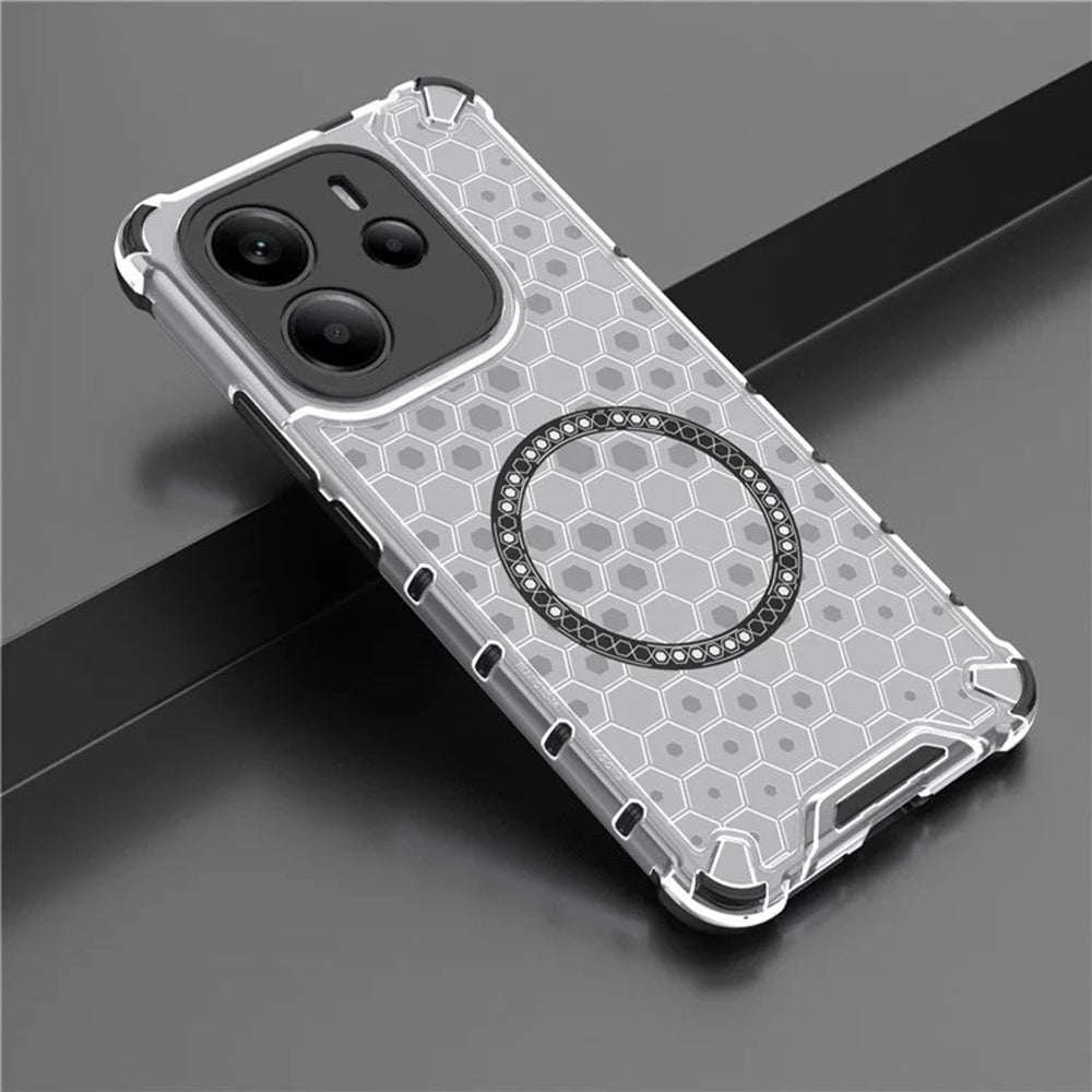 MagSafe puzdro pre Xiaomi Redmi Note 14 4G (Regionálne), Techsuit, HoneyComb Shield, Biele
