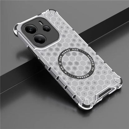 MagSafe puzdro pre Xiaomi Redmi Note 14 4G (Regionálne), Techsuit, HoneyComb Shield, Biele