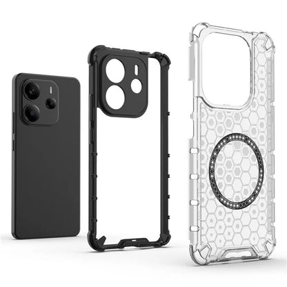 MagSafe puzdro pre Xiaomi Redmi Note 14 4G (Regionálne), Techsuit, HoneyComb Shield, Čierna