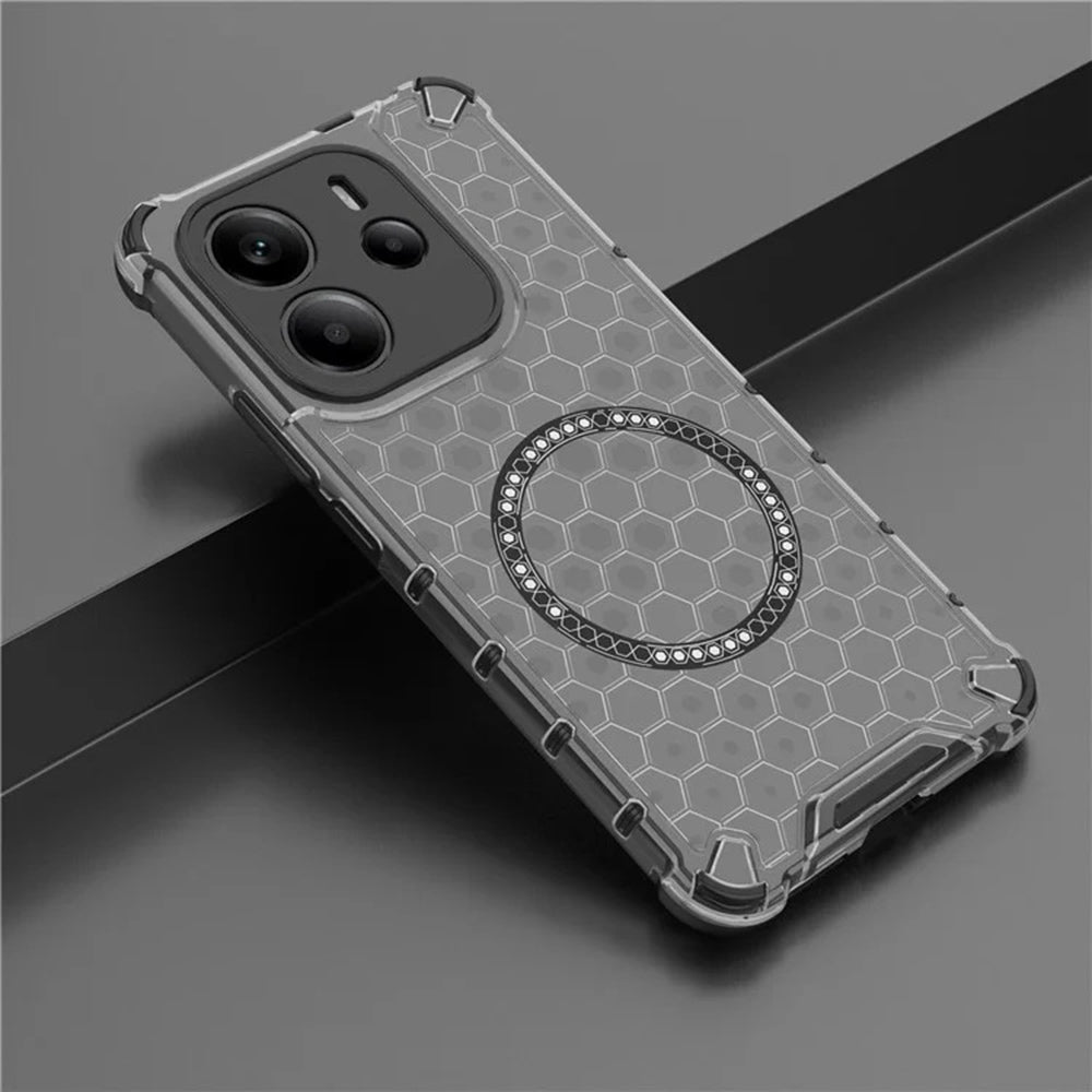 MagSafe puzdro pre Xiaomi Redmi Note 14 4G (Regionálne), Techsuit, HoneyComb Shield, Čierna