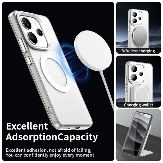 MagSafe puzdro pre Xiaomi Redmi Note 14 5G, Techsuit, CandyCase, Biele