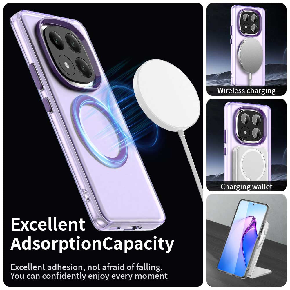 MagSafe Case for Xiaomi Redmi Note 14 Pro+ 5G, Techsuit, CandyCase, Purple