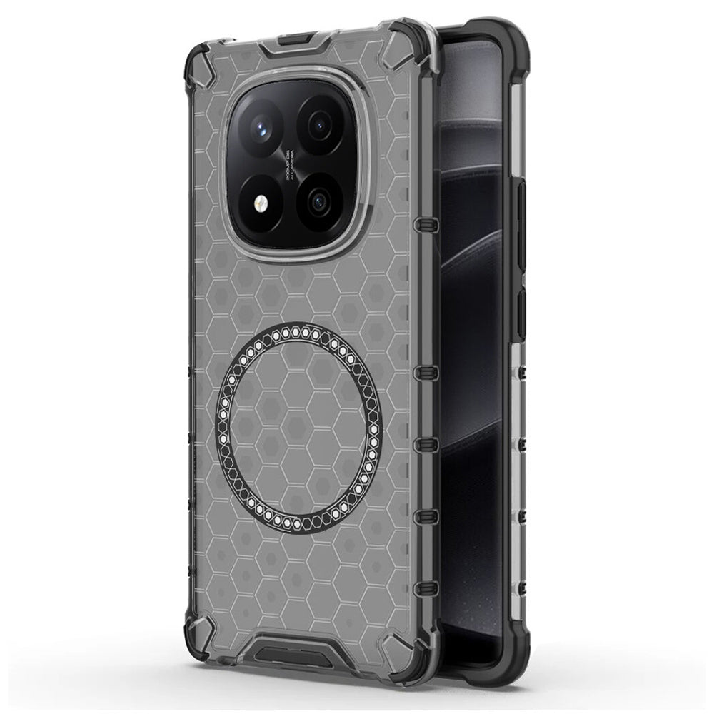 MagSafe Case for Xiaomi Redmi Note 14 Pro+ 5G, Techsuit, HoneyComb Shield, Black