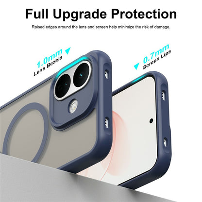 Puzdro MagSafe pre Xiaomi Redmi Note 17 4G / Note 17 5G, Techsuit, HaloFrost II, tmavomodré
