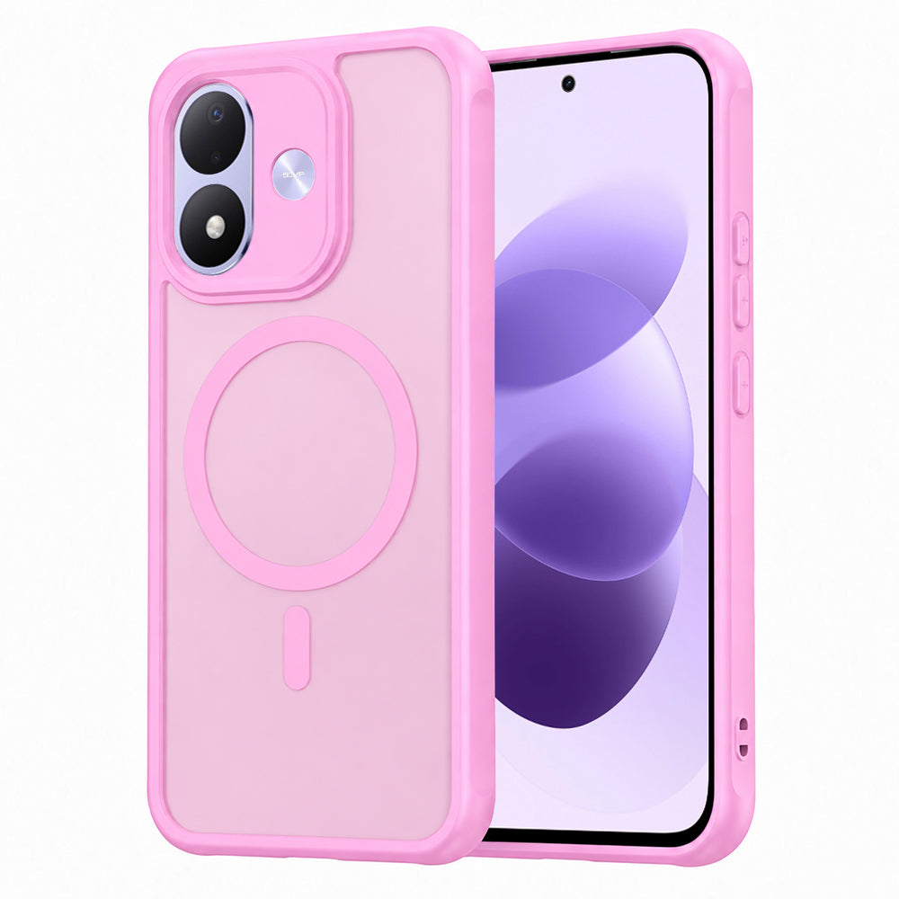 Puzdro MagSafe pre Xiaomi Redmi Note 17 4G / Note 17 5G, Techsuit, HaloFrost II, ružové