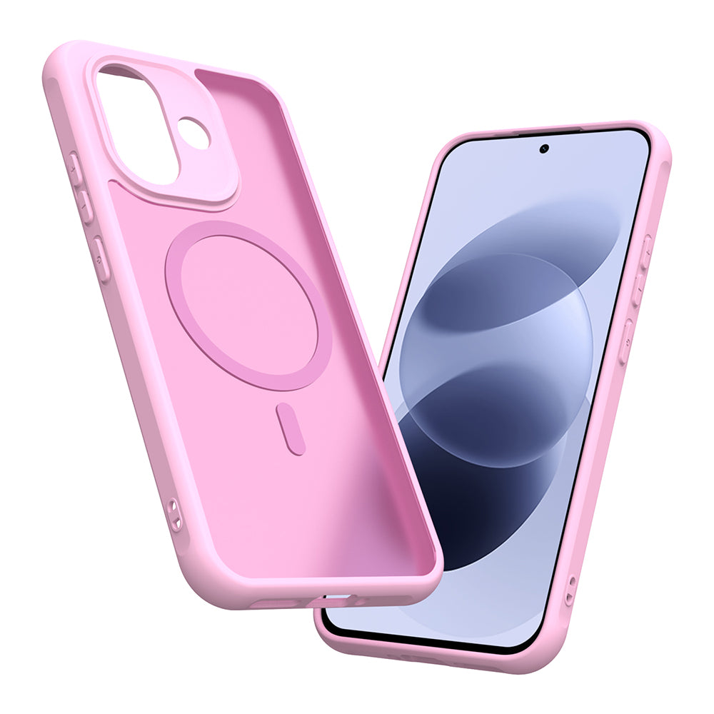 Puzdro MagSafe pre Xiaomi Redmi Note 17 4G / Note 17 5G, Techsuit, HaloFrost II, ružové
