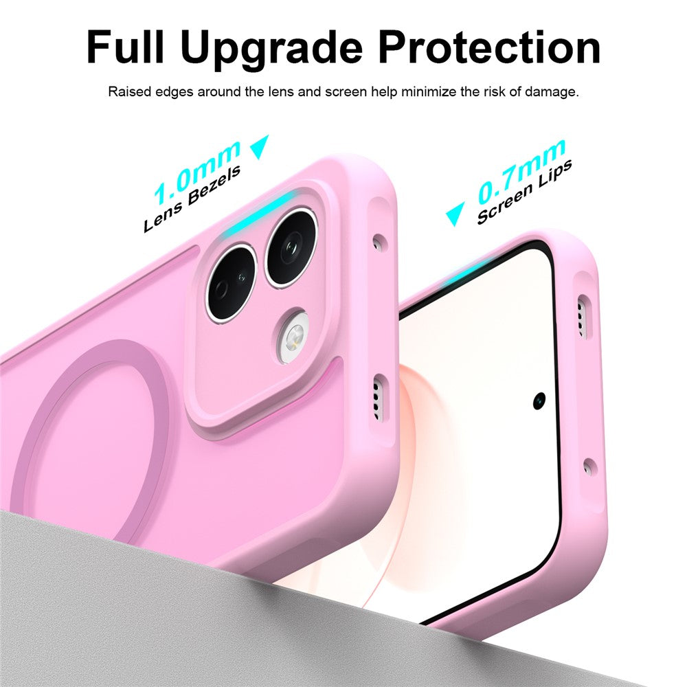 Puzdro MagSafe pre Xiaomi Redmi Note 17 4G / Note 17 5G, Techsuit, HaloFrost II, ružové