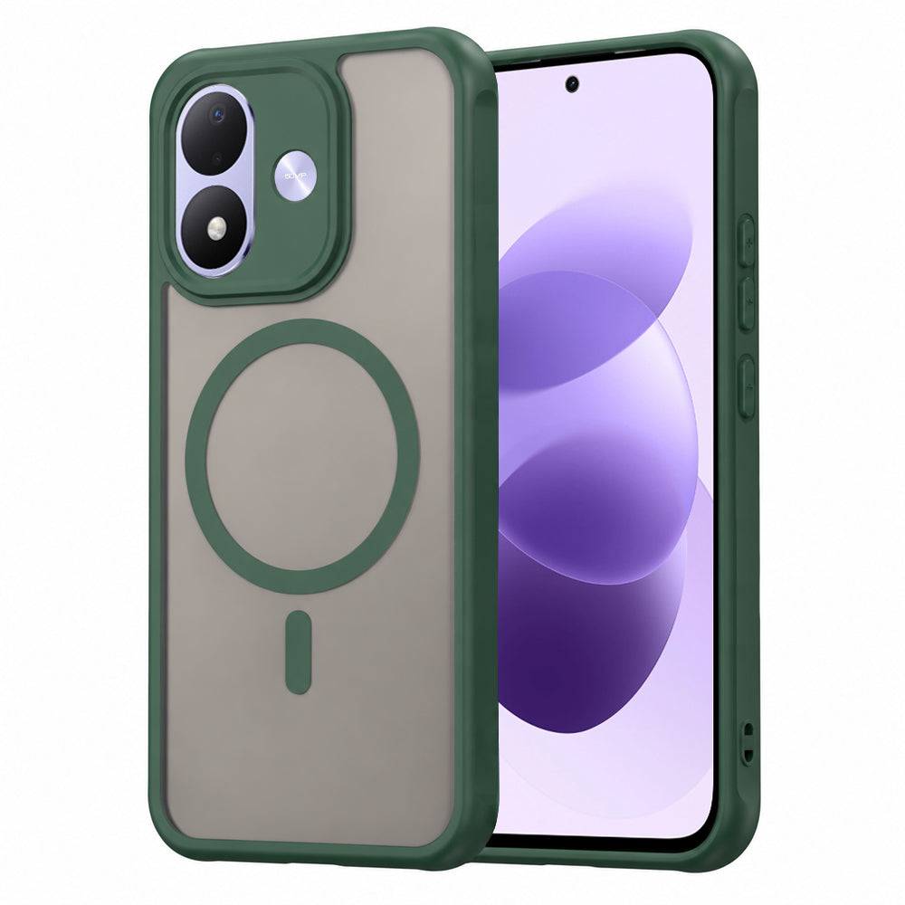 Puzdro MagSafe pre Xiaomi Redmi Note 17 4G / Note 17 5G, Techsuit, HaloFrost II, zelené