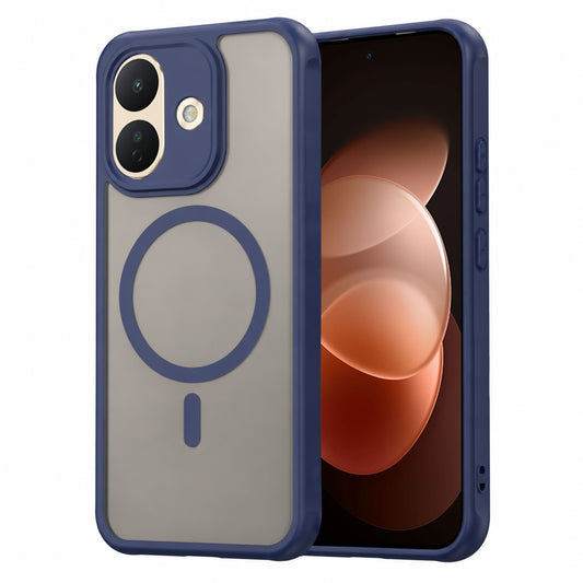 Puzdro MagSafe pre Xiaomi Redmi Note 17 Pro, Techsuit, HaloFrost II, tmavomodré