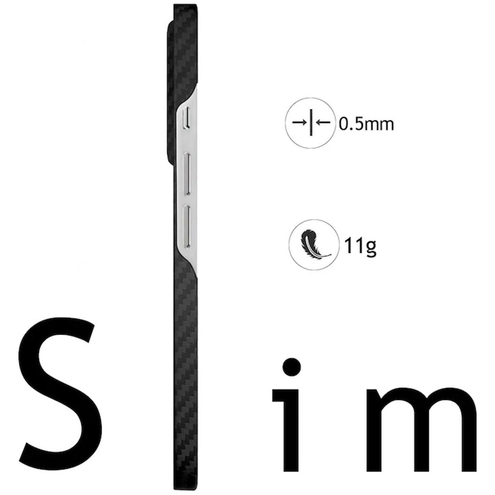 Puzdro MagSafe pre Apple iPhone 17 Air, Techsuit, Aramid Fiber, Čierne