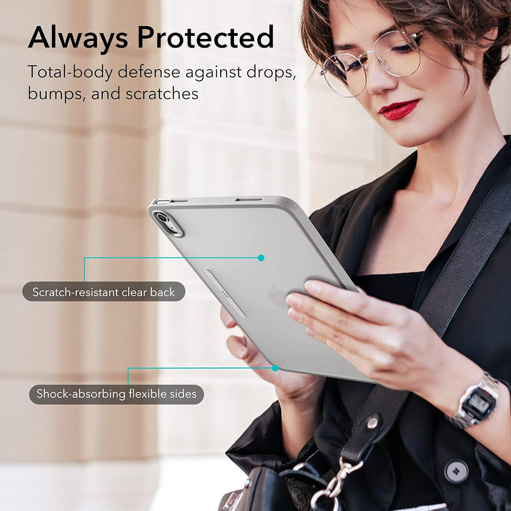 Puzdro pre Apple iPad (2025) / (2022), ESR, Ascend Hybrid, Sivé