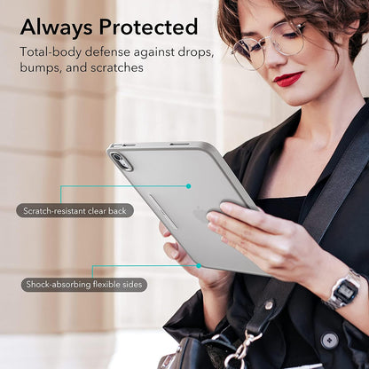 Puzdro pre Apple iPad (2025) / (2022), ESR, Ascend Hybrid, Sivé