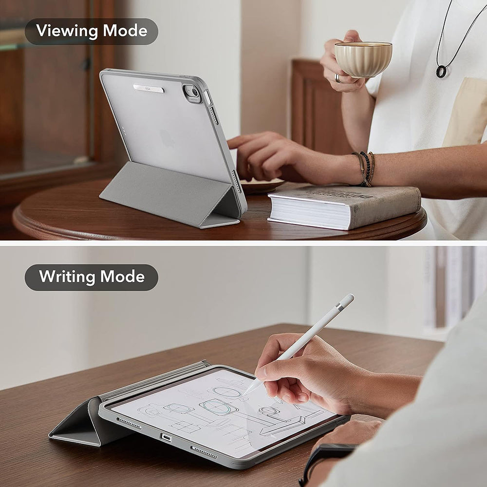 Puzdro pre Apple iPad (2025) / (2022), ESR, Ascend Hybrid, Sivé