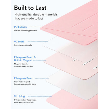 Puzdro pre Apple iPad (2025) / (2022), ESR, Flip Hybrid, Ružové