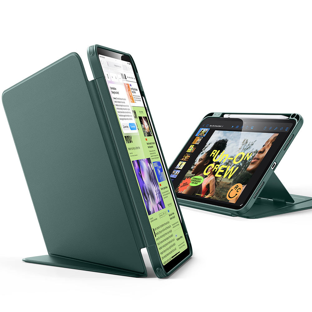Puzdro pre Apple iPad (2025) / (2022), ESR, Flip Hybrid s držiakom na ceruzku, Zelené