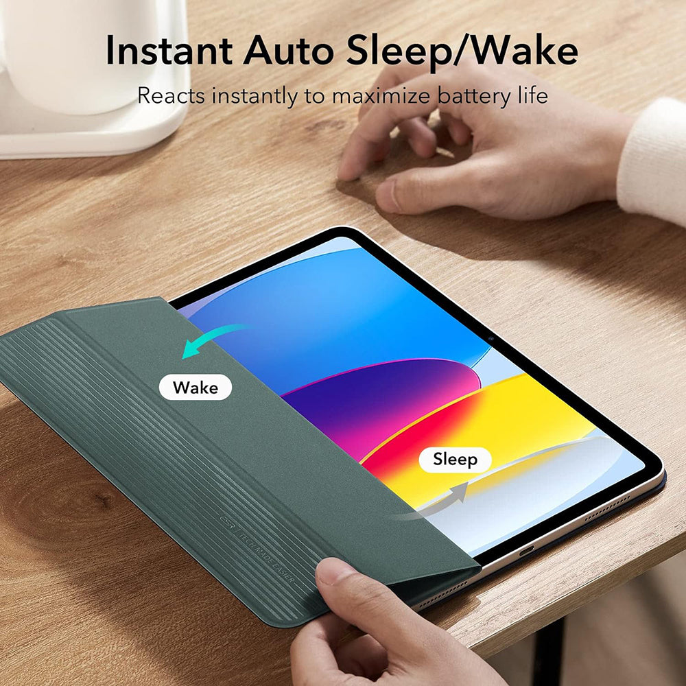 Puzdro pre Apple iPad (2025) / (2022), ESR, Rebound, Saténová zelená