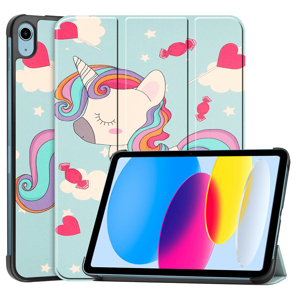 Obal na Apple iPad (2025) / (2022), Techsuit, FoldPro Unicorn, viacfarebný